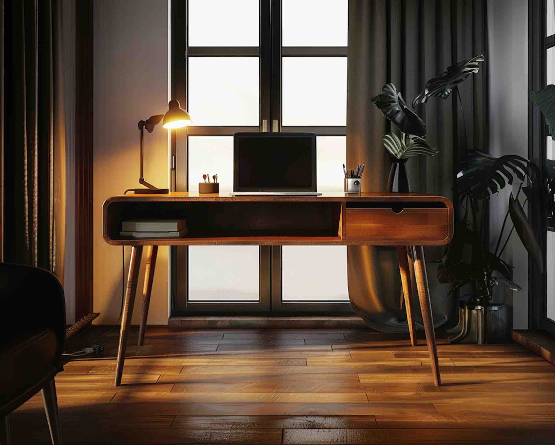 Dark Wood Desk