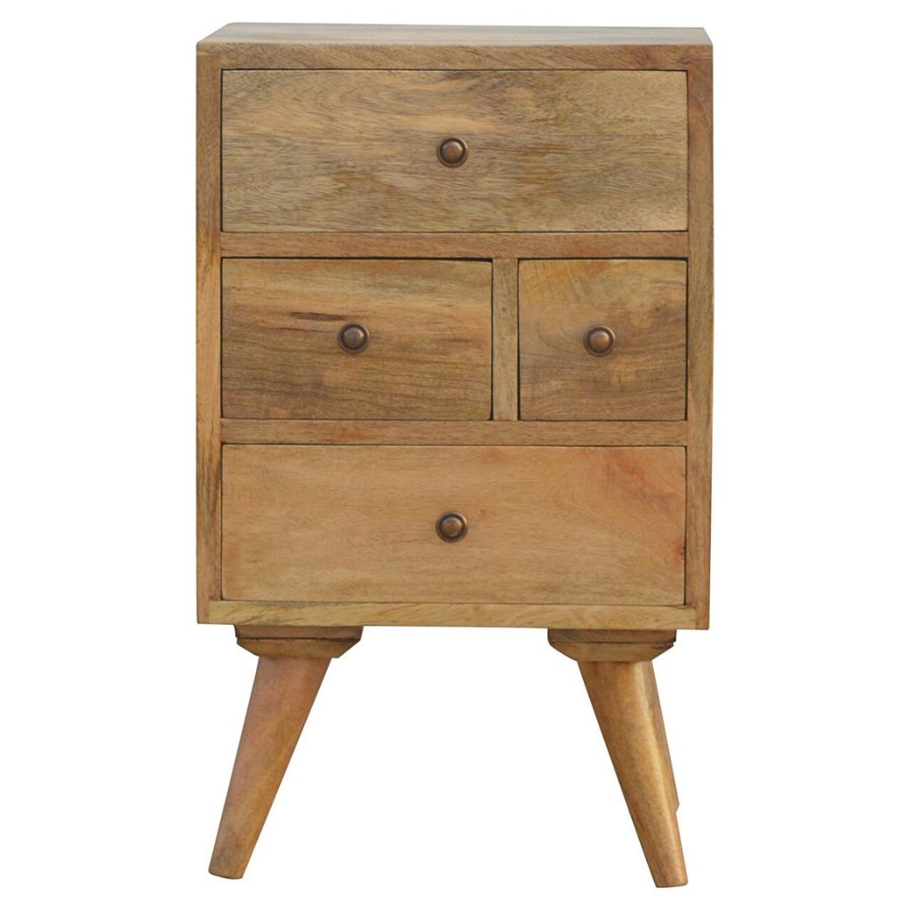 Side Table Nightstand with 4 Drawer