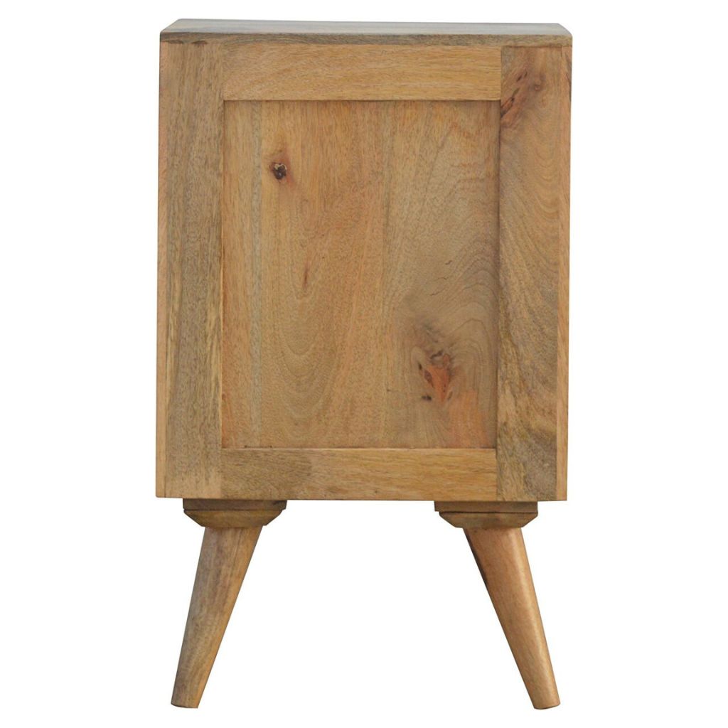 Side Table Nightstand Oak Finish