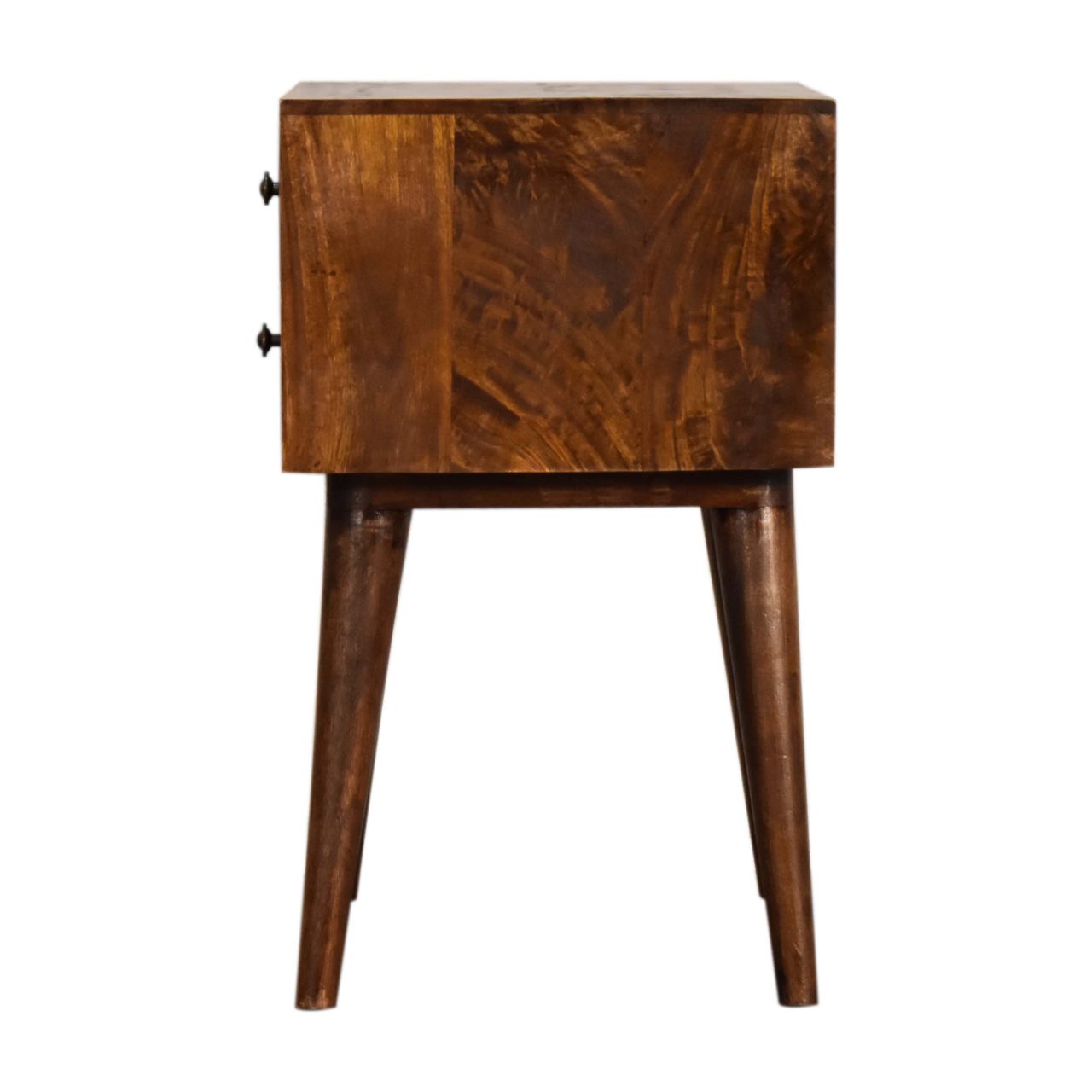 Mid-Century Nightstand - Solid Wood | Chestnut finish