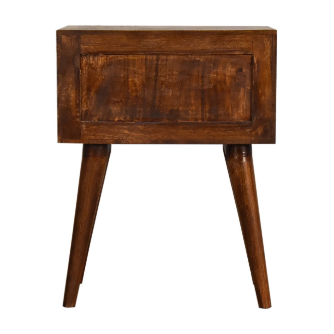 Mid-Century Nightstand - Solid Wood | Chestnut finish