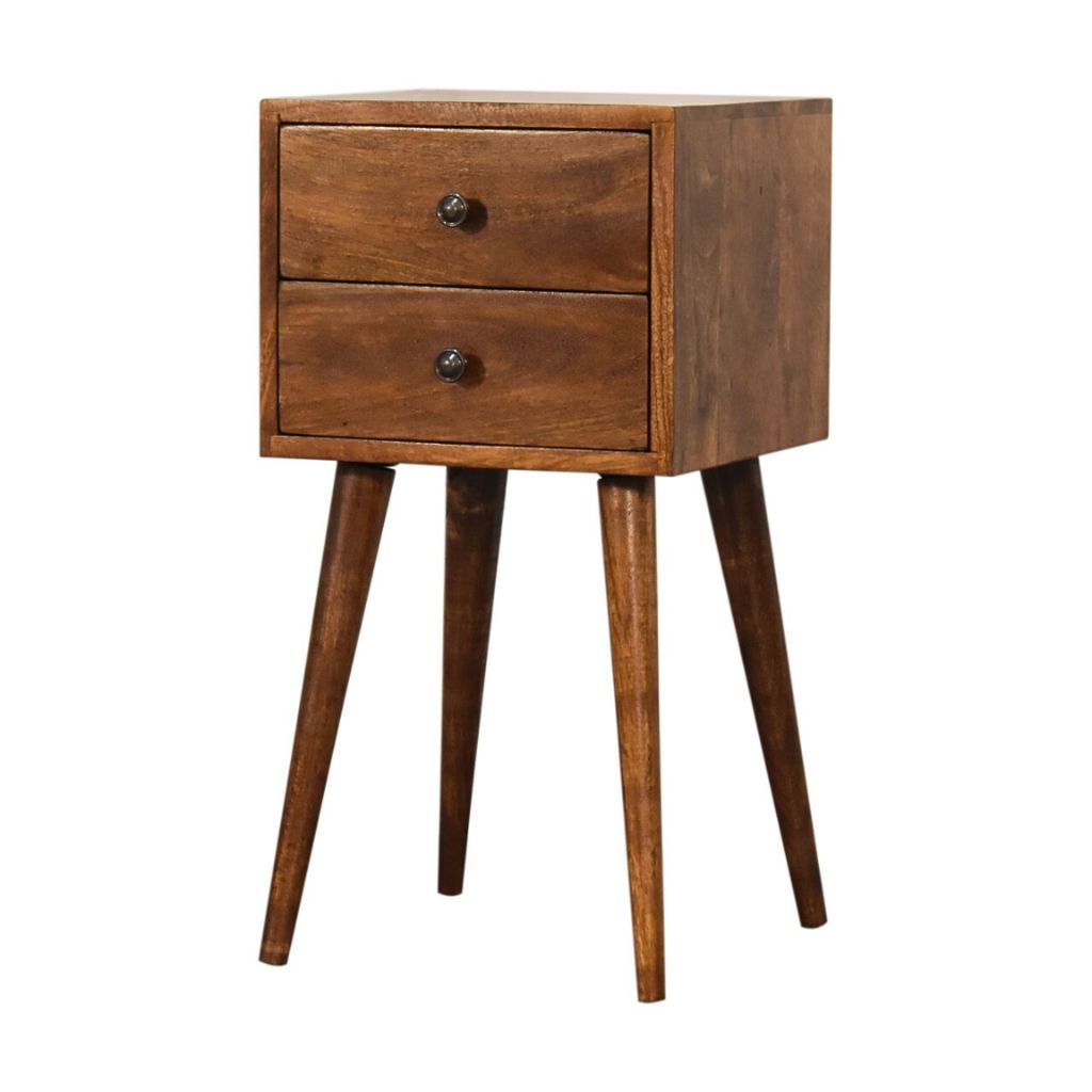 Mini Side Table Nightstand with 2 Drawer