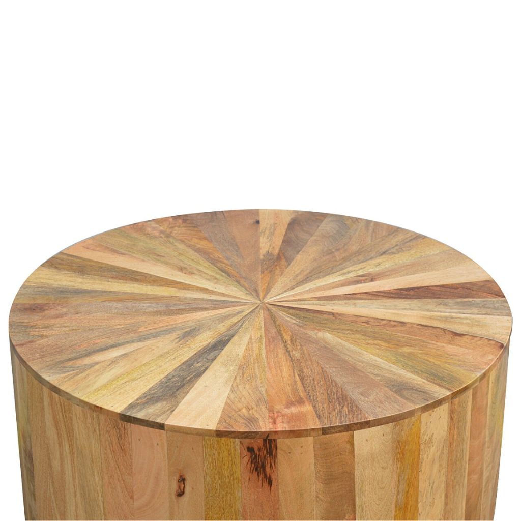 Round Coffee Table Oak Finish