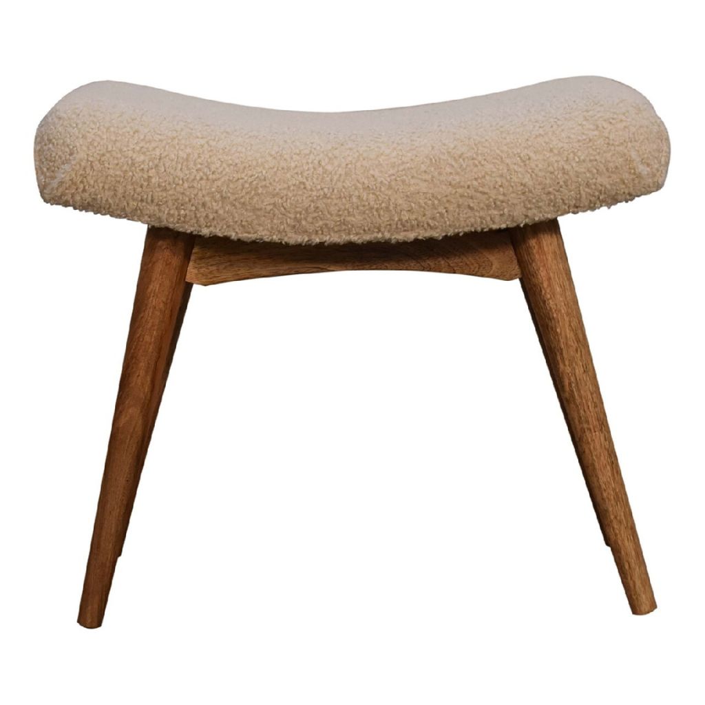 Boucle Curved Bench