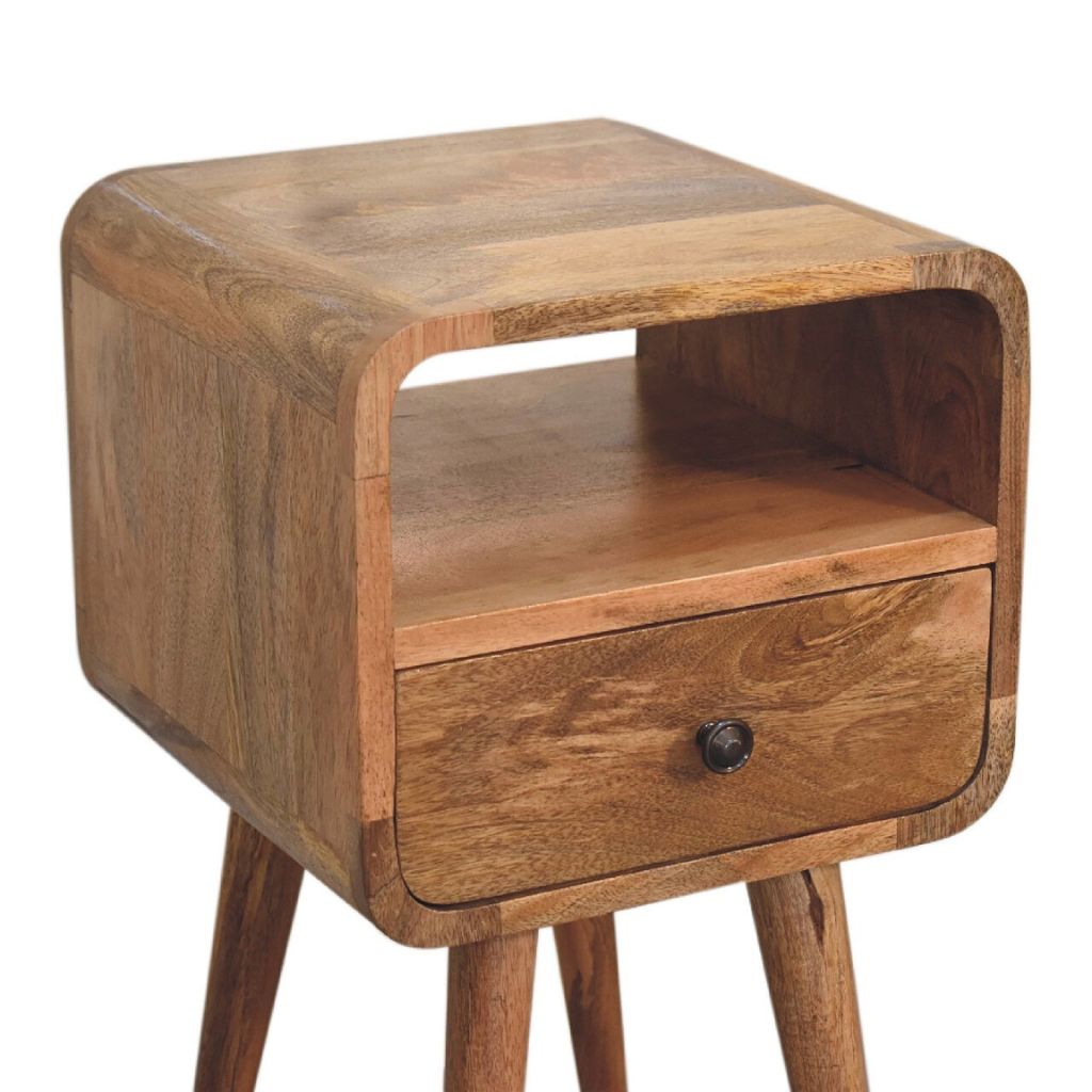 Side Table Nightstand with Open Slot