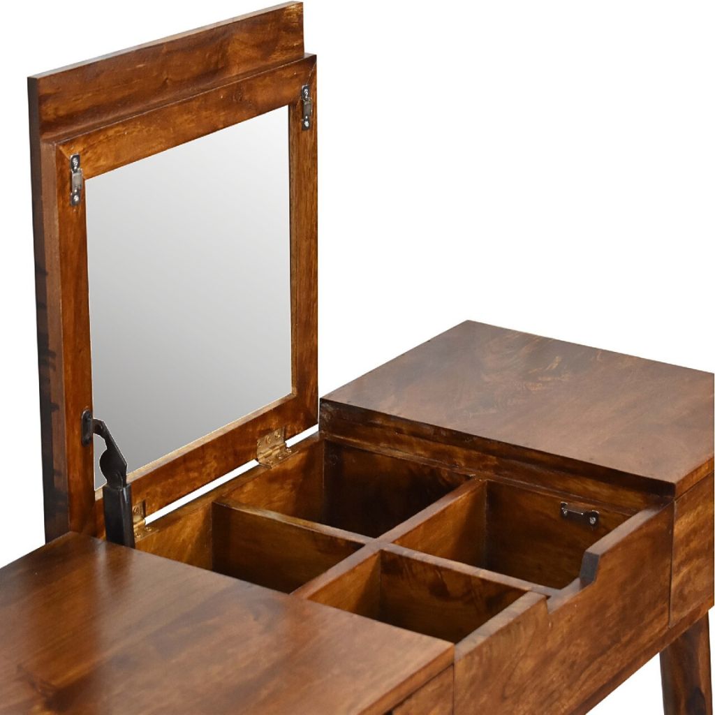 Dressing Table Vanity with Mirror, 2 Storage