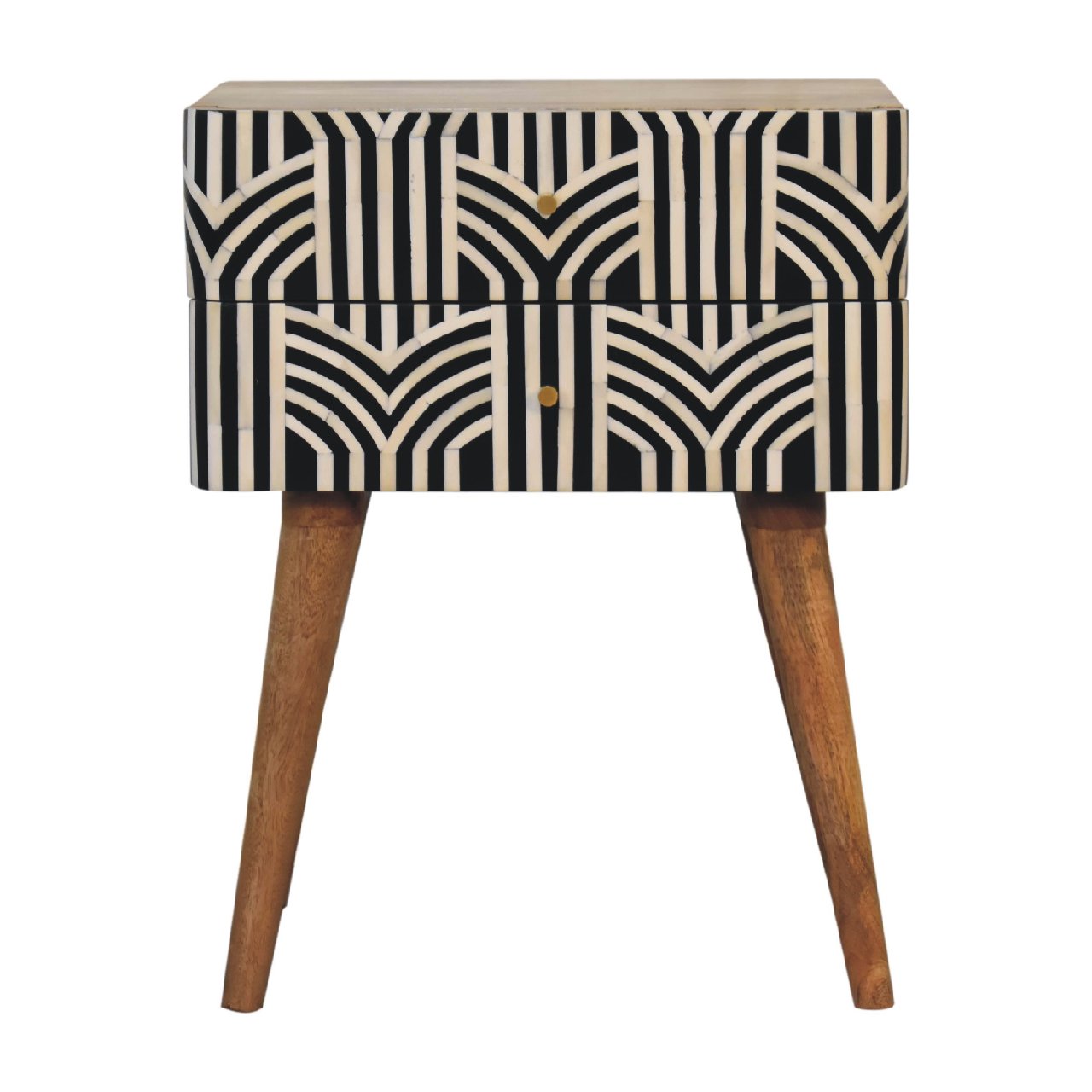 Art Deco Nightstand | Edessa - Bone Inlay