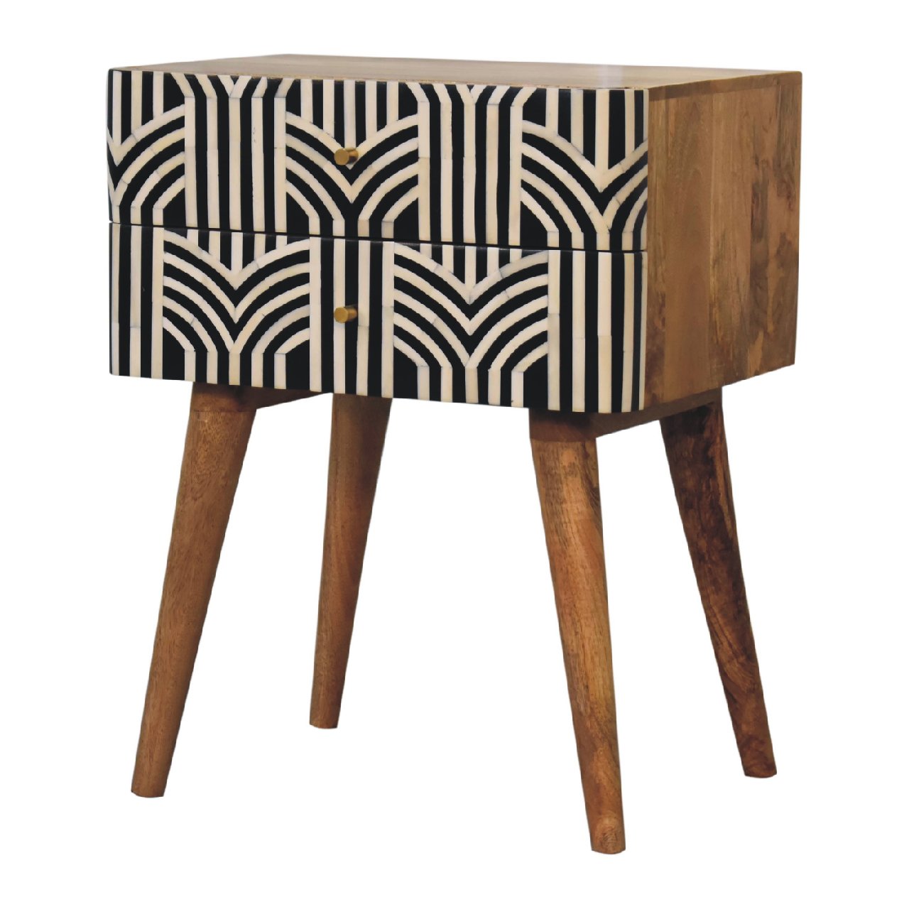 Art Deco Nightstand | Edessa - Bone Inlay