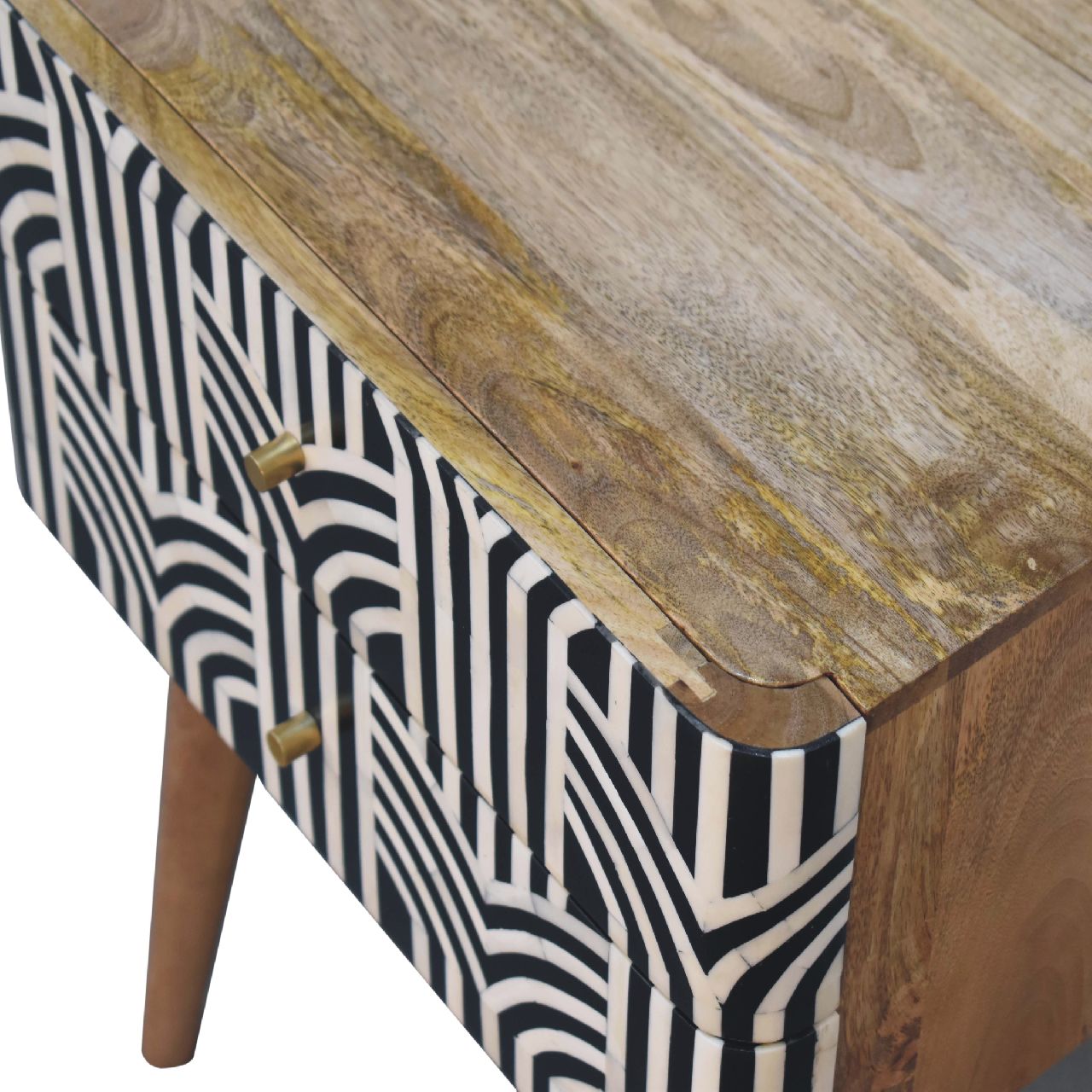 Art Deco Nightstand | Edessa - Bone Inlay