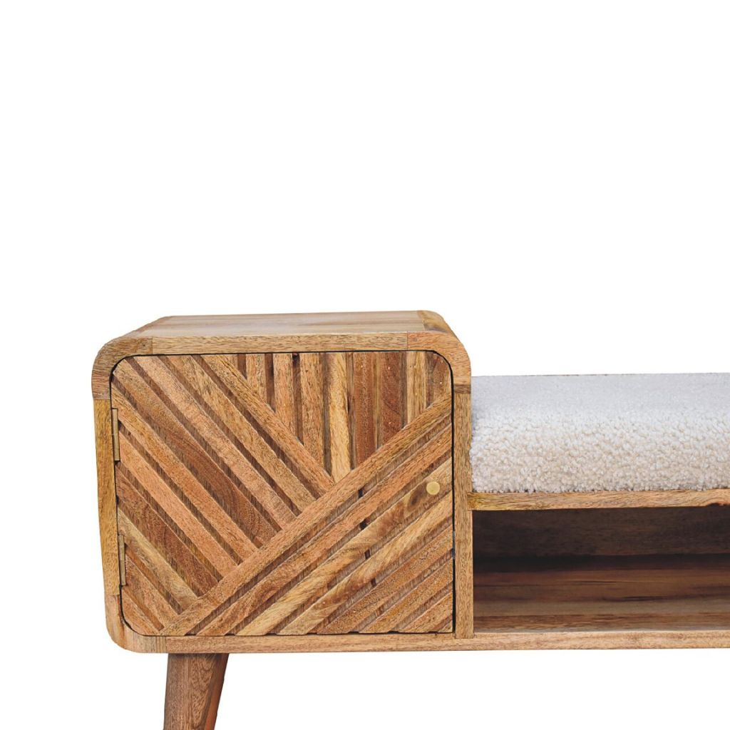 Entryway Bench Boucle