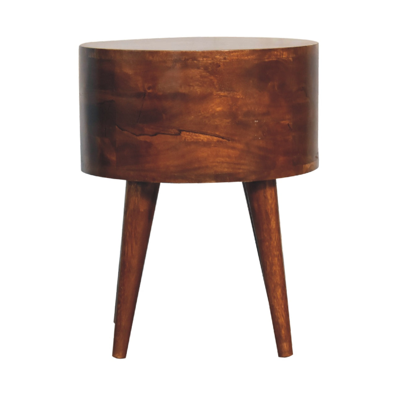 Round Nightstand | Odyssey - Chestnut Finish