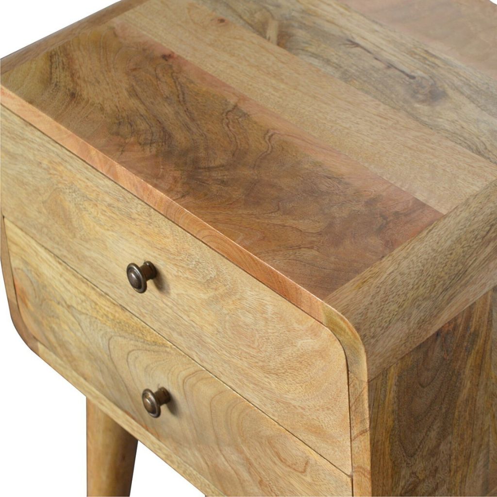 Side Table Nightstand Oak Finish