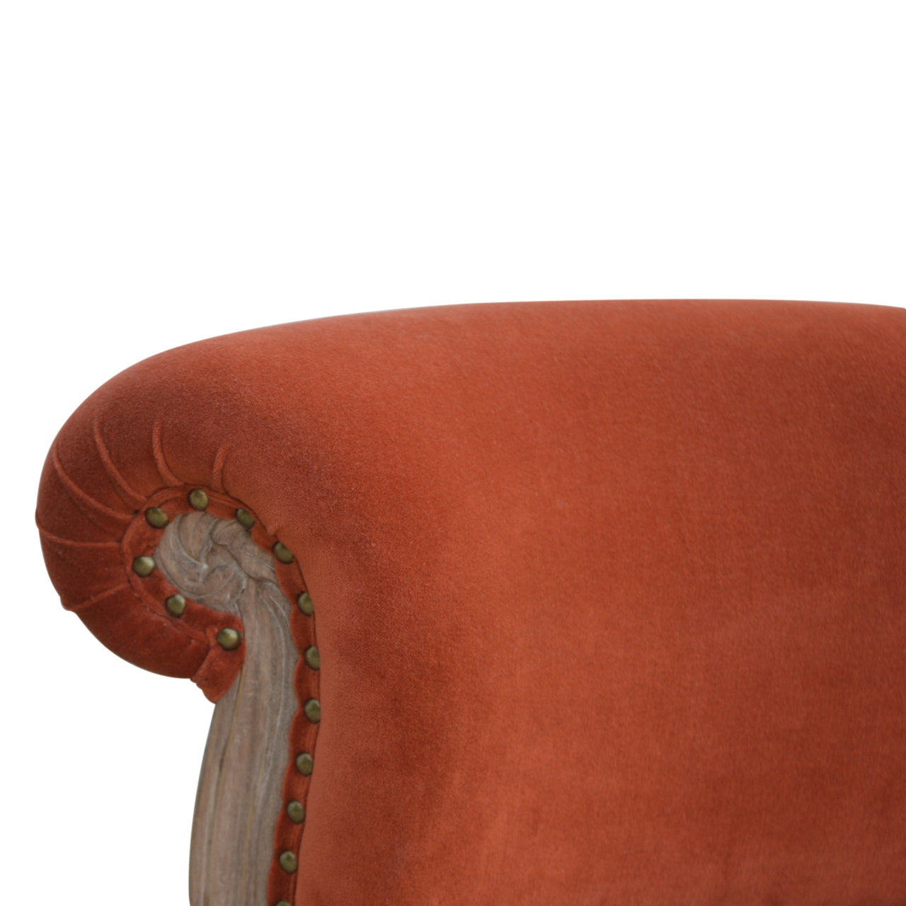 Red Velvet Slipper Chair